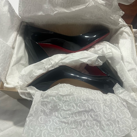 Christian Louboutin Black Patent Leather Heels - Picture 8 of 10